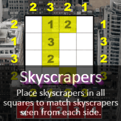 Play Skyscrapers Puzzle Game Online