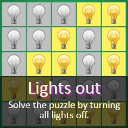 Play Lights out Puzzle Online