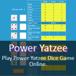 Play Power Yatzee Dice Game Online