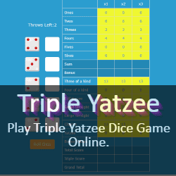 Play Triple Yatzee Dice Game Online